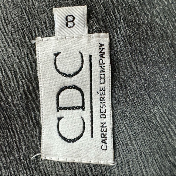 CDC Vintage Gray Silver Cocktail Dress Size 8 - Picture 9 of 11